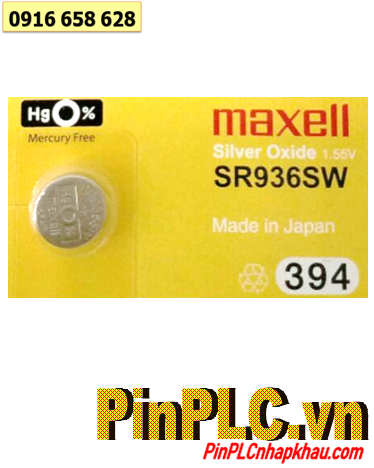 Maxell SR936SW _Pin 394; Pin đồng hồ 1.55v Silver Oxide Maxell SR936SW _Pin 394